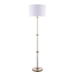 Pagazzi Lighting Pagazzi Kaelin Antique Brass And Glass Floor Lamp - thumbnail 4