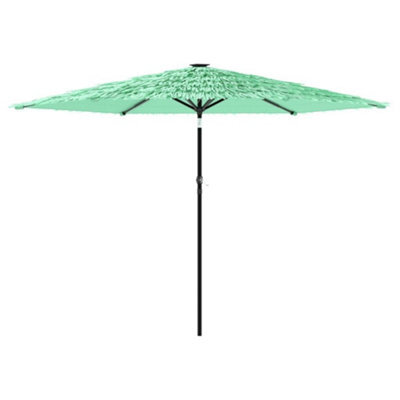 Berkfield Durable Garden Parasol With Steel Pole Green 288X288X225 Cm