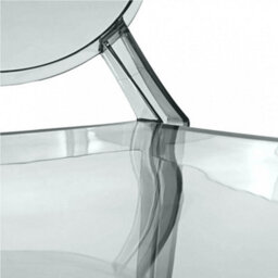 Fusion Living Ghost Style Plastic Louis Armchair Smoke Grey - thumbnail 3