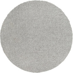 Livabliss Round Moda Shaggy-Solid Color Light Grey Plush Soft Pile Living Bedroom Rug 160 X 160 Cm Easy Care, Non Shedding - thumbnail 1