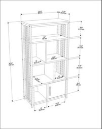 Decorotika Valero Bookcase Shelving Unit Gold & Green - thumbnail 4