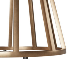 Wyld Haus Lucca Round Dining Table, Grey Faux Dark Concrete Top With Brushed Gold Base - thumbnail 4