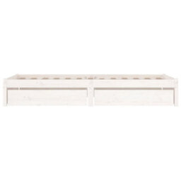 3103464 Vidaxl Bed Frame Without Mattress With Drawers White 90X200 Cm (814935+814985) - thumbnail 6