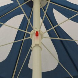 Berkfield Outdoor Parasol With Steel Pole Blue 180 Cm - thumbnail 4