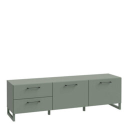 Wyld Haus Coimbra Sage Green Tv Unit, 2 Doors 2 Drawers, Fits Up To 70-Inch Tvs - thumbnail 2