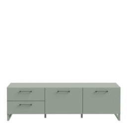 Wyld Haus Coimbra Sage Green Tv Unit, 2 Doors 2 Drawers, Fits Up To 70-Inch Tvs - thumbnail 3