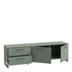 Wyld Haus Coimbra Sage Green Tv Unit, 2 Doors 2 Drawers, Fits Up To 70-Inch Tvs - thumbnail 4