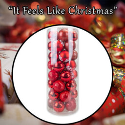 Christmas Bauble Decoration Hanging Tree Ornament X 40 6Cm Red - thumbnail 7