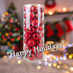 Christmas Bauble Decoration Hanging Tree Ornament X 40 6Cm Red - thumbnail 4