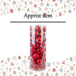 Christmas Bauble Decoration Hanging Tree Ornament X 40 6Cm Red - thumbnail 2