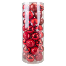 Christmas Bauble Decoration Hanging Tree Ornament X 40 6Cm Red - thumbnail 1