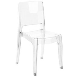 Beliani Transparent Dining Chairs Set Of 2 Armless Stackable Clear Polycarbonate Lightweight - thumbnail 4