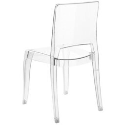 Beliani Transparent Dining Chairs Set Of 2 Armless Stackable Clear Polycarbonate Lightweight - thumbnail 5