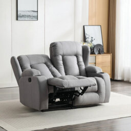 More4Homes Caesar 2 Seater Grey Technology Fabric Modern Manual Recliner Sofa - thumbnail 9