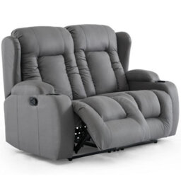 More4Homes Caesar 2 Seater Grey Technology Fabric Modern Manual Recliner Sofa - thumbnail 3