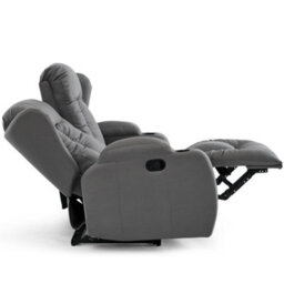 More4Homes Caesar 2 Seater Grey Technology Fabric Modern Manual Recliner Sofa - thumbnail 6