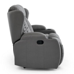 More4Homes Caesar 2 Seater Grey Technology Fabric Modern Manual Recliner Sofa - thumbnail 5