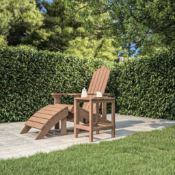 Berkfield Garden Adirondack Table Brown 38X38X46 Cm Hdpe - thumbnail 3