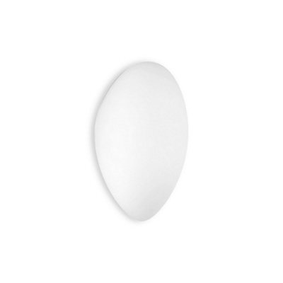 Luminosa Lighting Luminosa Glass 235mm Flush Wall Fixture White E27 60W