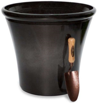 Primrose Carbon Glaze Effect Bowl Planter Frost & Fade Resistant 55Cm - image 1