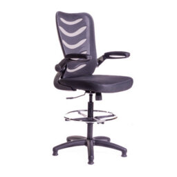 Merlin Draughtsman Chair With Black Fabric Seat - thumbnail 1