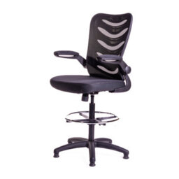 Merlin Draughtsman Chair With Black Fabric Seat - thumbnail 2