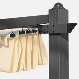 Sweeek - 3X4M Outdoor Retractable Aluminium Pergola With Canopy Murum Off-White 355X290X251 Cm - thumbnail 3