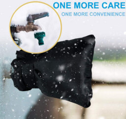 2 Piece Outdoor Tap Cover - Black Windproof Waterproof Coldproof Garden - thumbnail 5