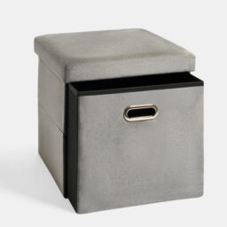 Ohs Matte Velvet Ottoman Storage Drawer Cube Unit Shoe Organiser - thumbnail 5