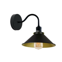 Black Metal Retro Wall Sconce Light Indoor Fitting For Bedroom & Dining Room 2 Pack - thumbnail 4