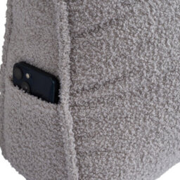 Thehotsale Pearl Gray Triangular Teddy Fleece Headboard Cushion, 180Cm X 20Cm X 50Cm - thumbnail 6