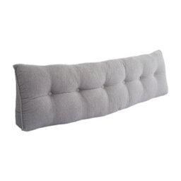 Thehotsale Pearl Gray Triangular Teddy Fleece Headboard Cushion, 180Cm X 20Cm X 50Cm - thumbnail 5