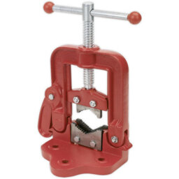 Heavy-Duty Bench Mounting Pipe Vice With Hinged Design For Pipes 10mm To 85mm - thumbnail 4