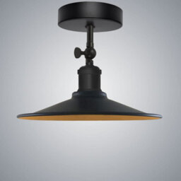 Vintage Industrial Ceiling Lights E27 Black Inner Gold  Metal Shade Modern Adjustable Semi Flush Mount Lighting Fixtures - thumbnail 9