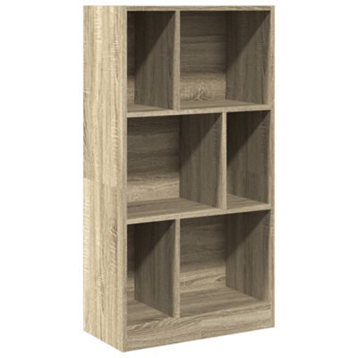 Berkfield Smooth Bookcase Sonoma Oak 57X28.5X107.5 Cm Engineered Wood