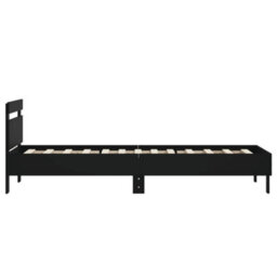 Berkfield Bed Frame Without Mattress With Headboard Black 90X200 Cm - thumbnail 6
