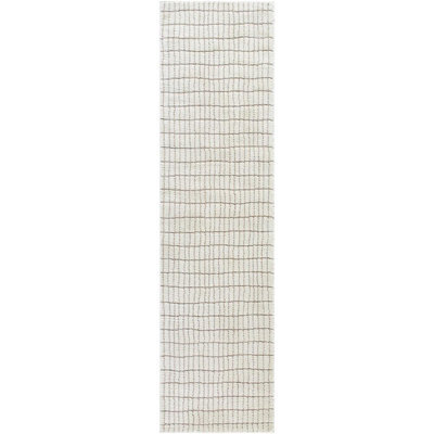Livabliss Our Pnw Home Cascade-Modern Ivory Taupe Graphic High Pile Living Dining Bedroom Rug 80 X 220 Cm Easy Care, Non Shedding - image 1