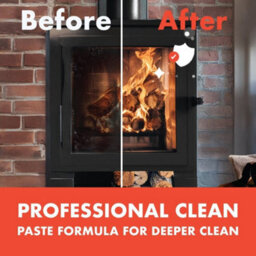 Dirtbusters Stove Glass Cleaner, Heavy Duty Cleaning Paste For All Log Burner, Stove & Fireplace Window & Glass (250G) - thumbnail 6