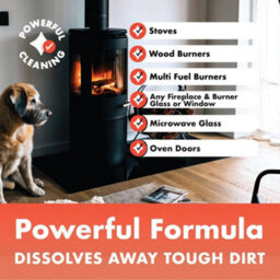 Dirtbusters Stove Glass Cleaner, Heavy Duty Cleaning Paste For All Log Burner, Stove & Fireplace Window & Glass (250G) - thumbnail 5