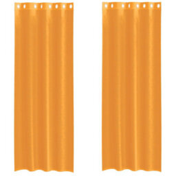 Berkfield Voile Curtains With Grommets 2 Pcs Orange 140X300 Cm - thumbnail 2