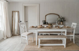Statement Furniture Florence Rectangle Extendable Kitchen Dining Table In White - thumbnail 1