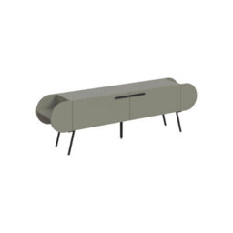 Fwstyle 2 Door Capsule Tv Stand Entertainment Unit Ash Green - thumbnail 4