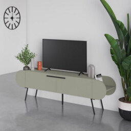Fwstyle 2 Door Capsule Tv Stand Entertainment Unit Ash Green