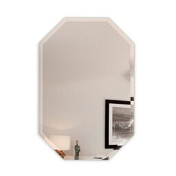 Living And Home Octagonal Frameless Wall Mounted Bathroom Mirror Vanity Mirror Wall Mirror W400 mm X H600 mm - thumbnail 1