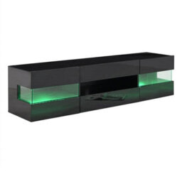 Furniture in Fashion Kirsten High Gloss Tv Stand In Black With Led Lighting - thumbnail 5