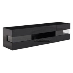 Furniture in Fashion Kirsten High Gloss Tv Stand In Black With Led Lighting - thumbnail 7
