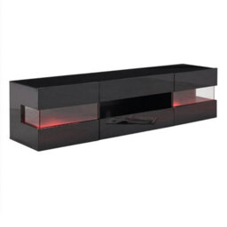 Furniture in Fashion Kirsten High Gloss Tv Stand In Black With Led Lighting - thumbnail 4
