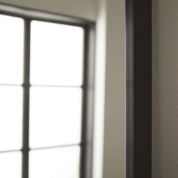 The Online Mirror Shop Large Mirror Camden Rectangular Shape, Curved Corner With Black Aluminium Frame- H180Cm X W110Cm X D3Cm For Living Room - thumbnail 2