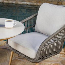 Xample Sunvilla Charme 3 Piece Wicker Bistro Set Aluminium Frame, Sintered Stone Table, All-Weather Wicker, Cushions & Cover - thumbnail 8