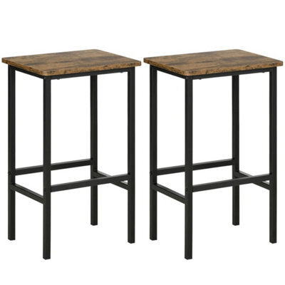 Industrial Bar Stools Set Of 2, Kitchen Bar Chairs - image 1